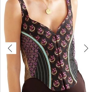 ETRO JACQUARD BUSTIER TOP